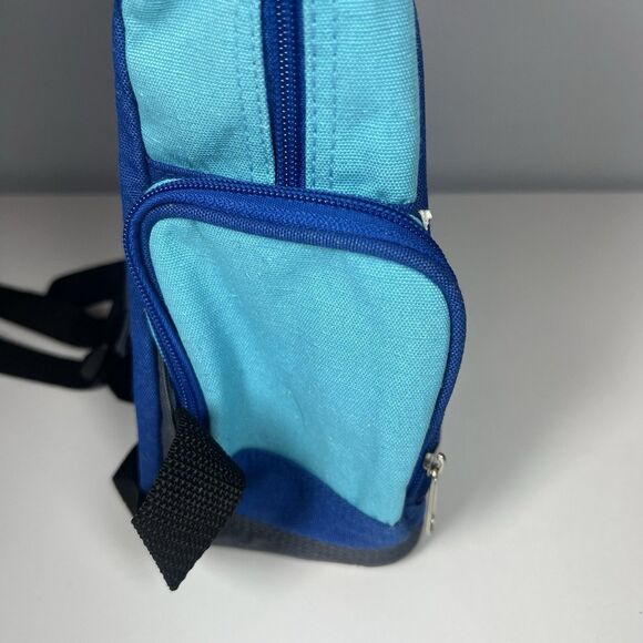 Rare New Old Stock Vintage 1996 Yu-Gi-Oh Canvas Backpack with water bottle Blue - Picture 5 of 9